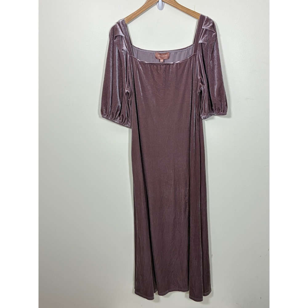 JessaKae Velvet Puff Sleeve Maxi Dress Size 3XL Regency Wedding Guest